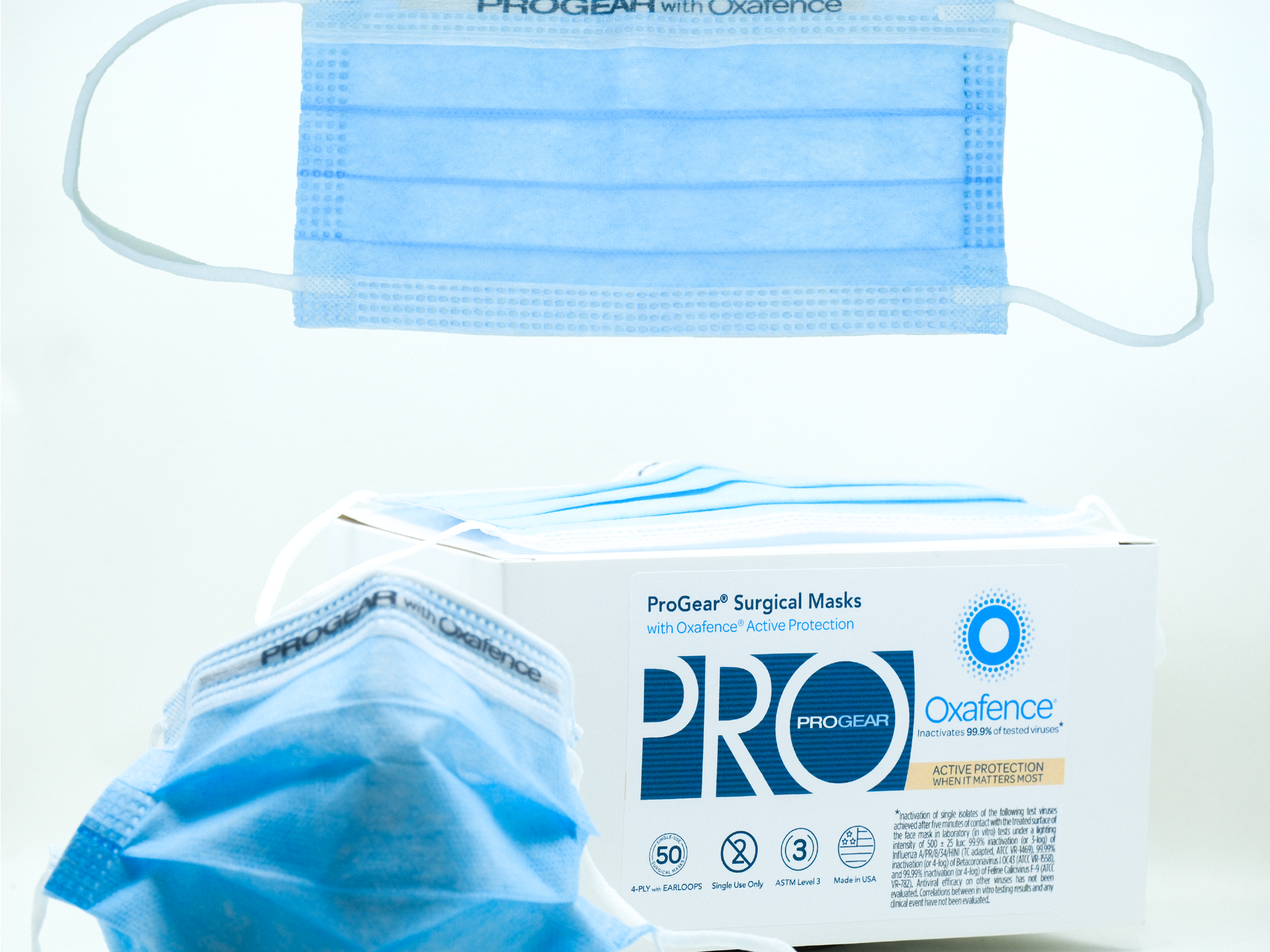 ProGear ASTM Level 3 Masks with Oxafence Active Protection (Box of 50 Masks)