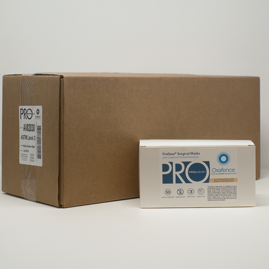ProGear ASTM Level 3 Masks with Oxafence Active Protection (Case of 500 Masks)