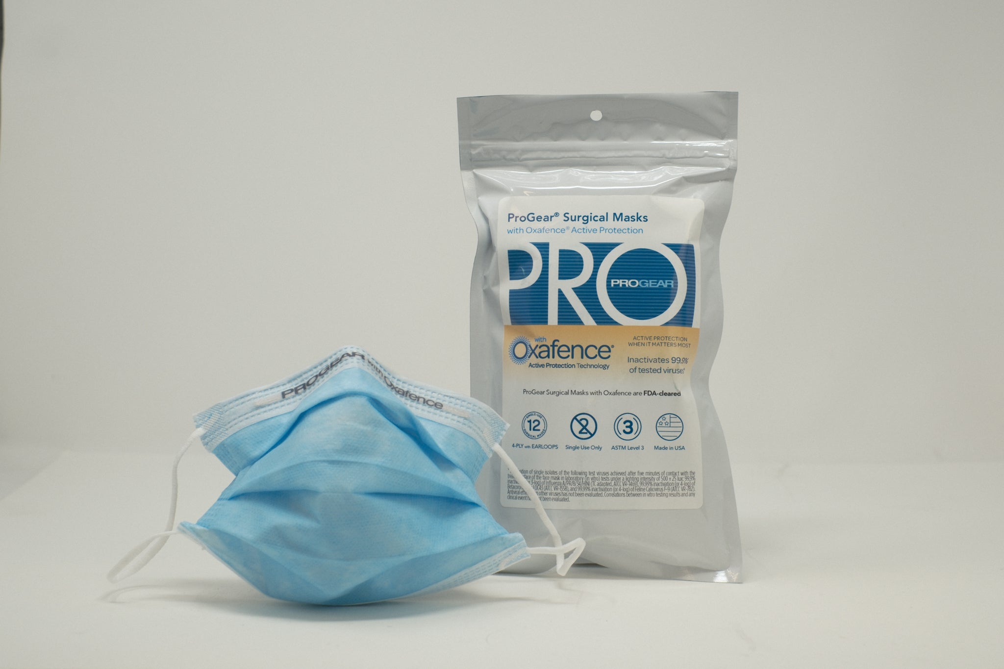 ProGear ASTM Level 3 Masks with Oxafence Active Protection (12-pack pouch)